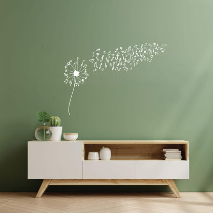 Wall Decals Flower Abstract Dandelion Musical Notes Car Body Decoration