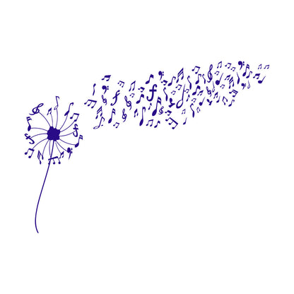 Wall Decals Flower Abstract Dandelion Musical Notes Car Body Decoration