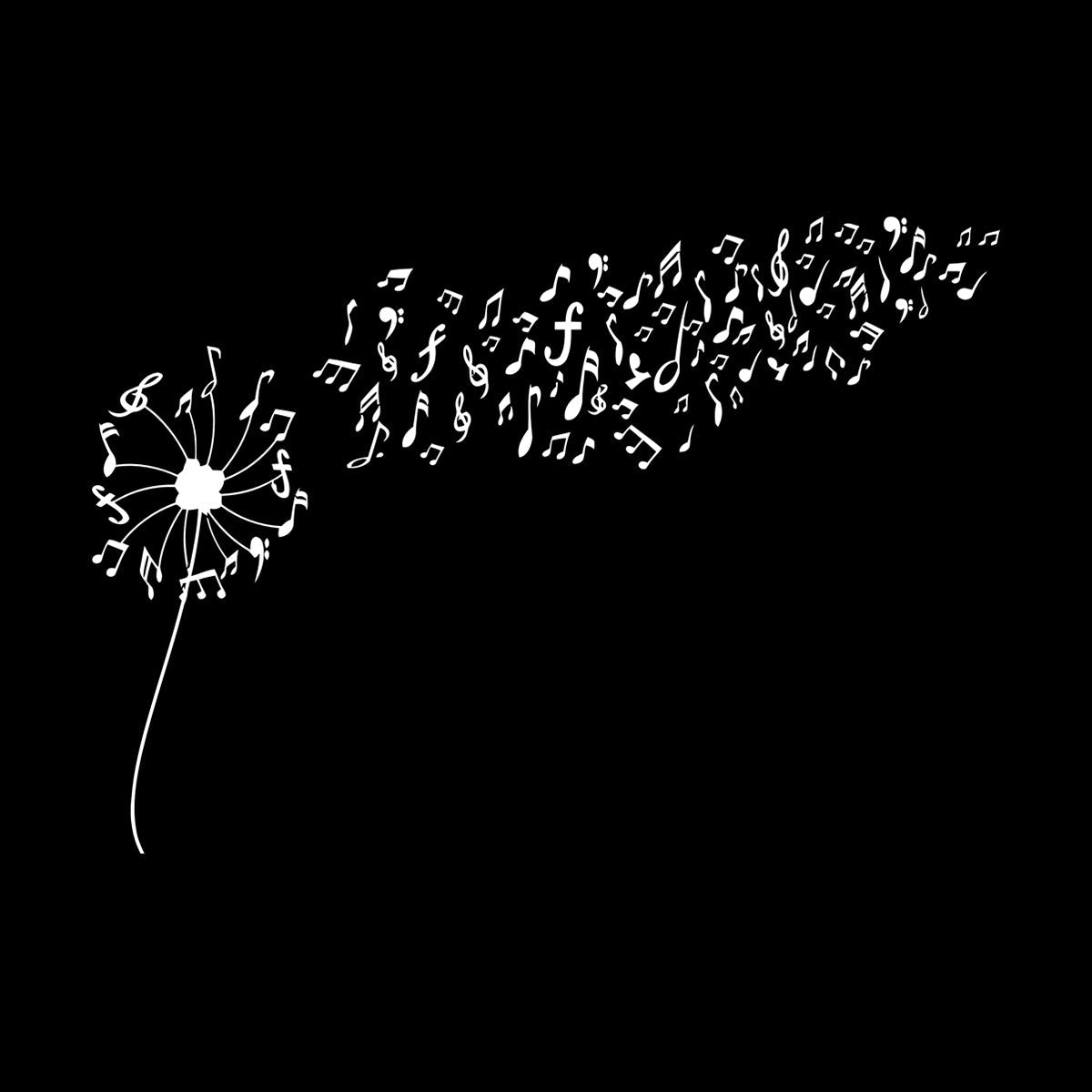 Wall Decals Flower Abstract Dandelion Musical Notes Car Body Decoration