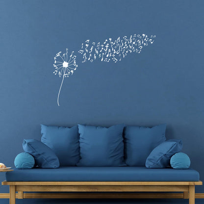Wall Decals Flower Abstract Dandelion Musical Notes Car Body Decoration