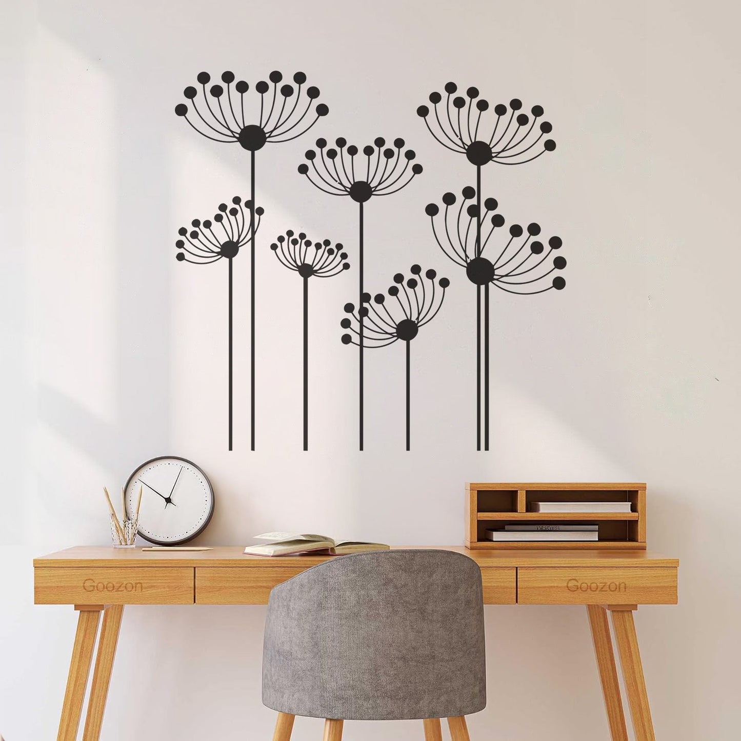 Vinyl Wall Decals Flowerbed Abstract Flowers Garden Window Decals