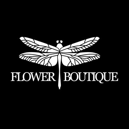 Engraving Decals Flower Boutique Logo Dragonfly Glass Stickers