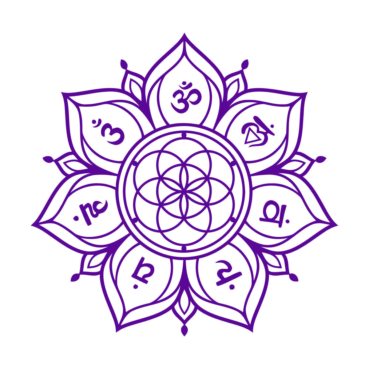 Wall Decals Flower Mandala With Chakras Sacred Geometry Can Modify And Add Information