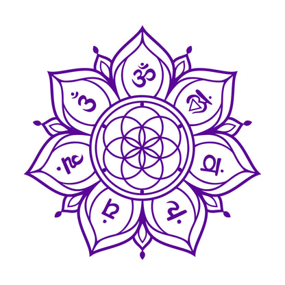 Wall Decals Flower Mandala With Chakras Sacred Geometry Can Modify And Add Information