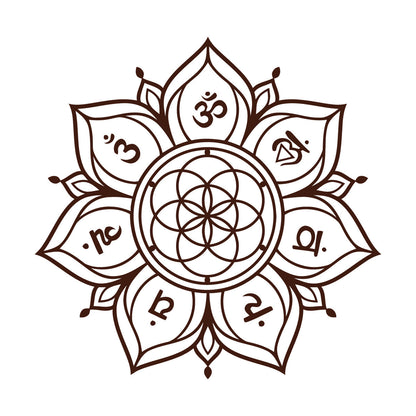 Wall Decals Flower Mandala With Chakras Sacred Geometry Can Modify And Add Information