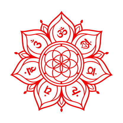 Wall Decals Flower Mandala With Chakras Sacred Geometry Can Modify And Add Information