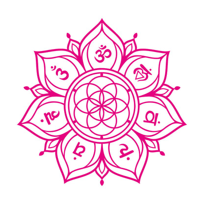 Wall Decals Flower Mandala With Chakras Sacred Geometry Can Modify And Add Information