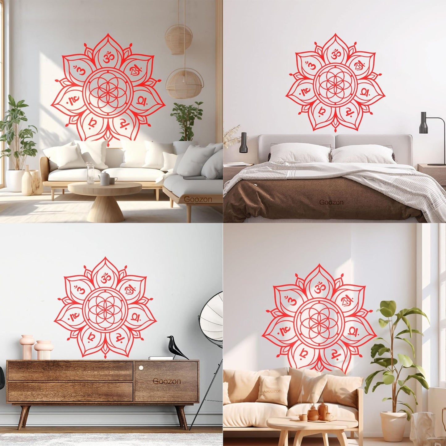 Wall Decals Flower Mandala With Chakras Sacred Geometry Can Modify And Add Information