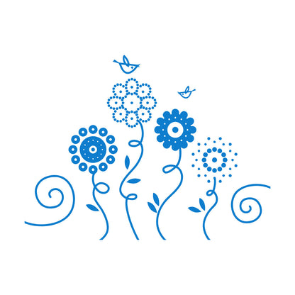 Lettering Stickers Flowers Garden Birds Natural Nursery Easy Installation