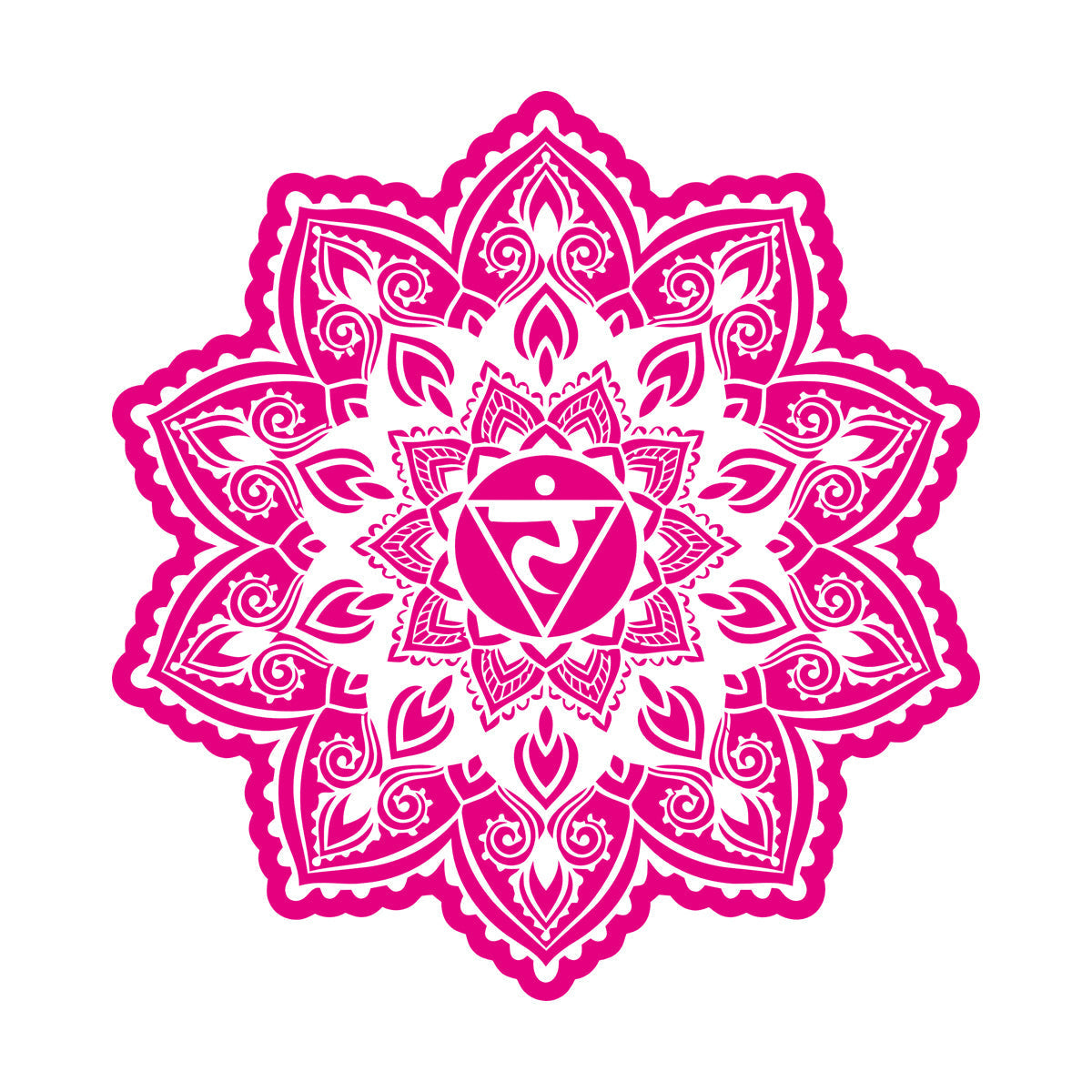 Vinyl Wall Decals Flowers Mandala Patterns Ornament Meditate Balance It Won'T Fall Off