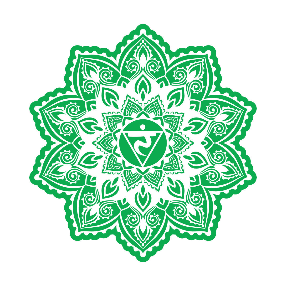 Vinyl Wall Decals Flowers Mandala Patterns Ornament Meditate Balance It Won'T Fall Off