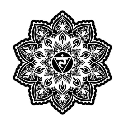 Vinyl Wall Decals Flowers Mandala Patterns Ornament Meditate Balance It Won'T Fall Off