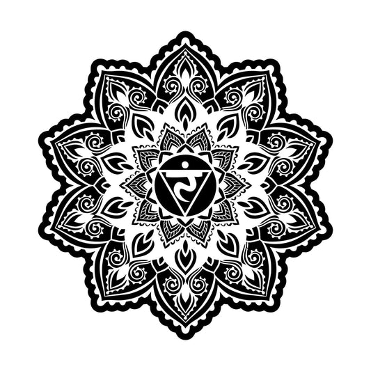 Vinyl Wall Decals Flowers Mandala Patterns Ornament Meditate Balance It Won'T Fall Off