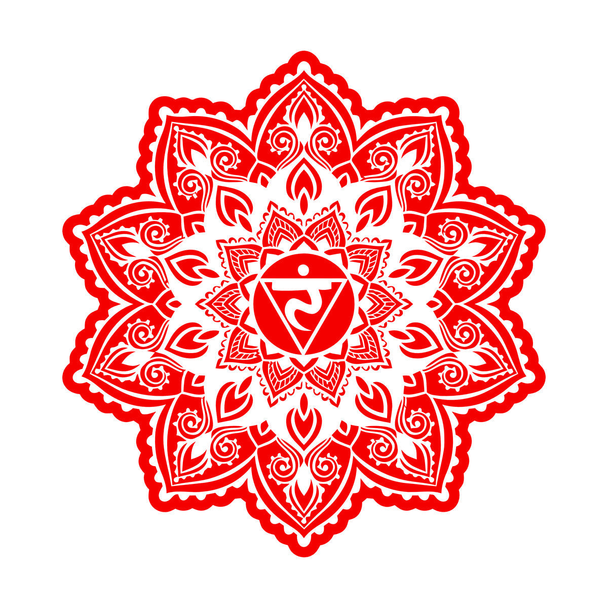 Vinyl Wall Decals Flowers Mandala Patterns Ornament Meditate Balance It Won'T Fall Off