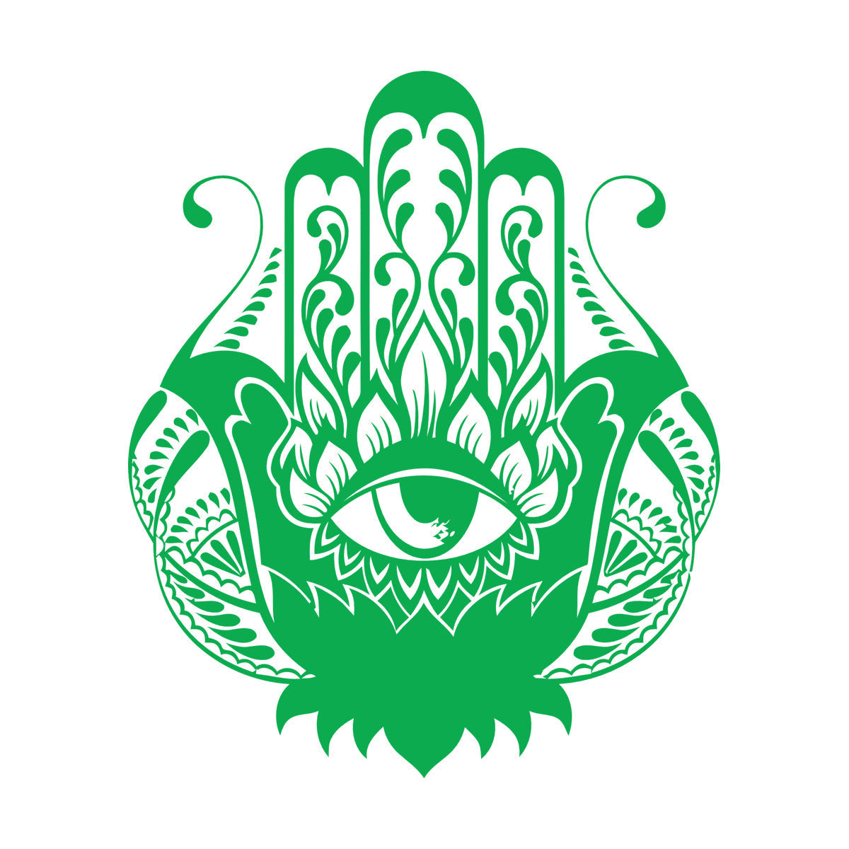 Wall Decals Paster Paper Hamsa Amulet Talisman Lotus Flower Home Removable Without Leaving Glue