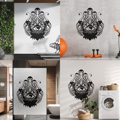 Wall Decals Paster Paper Hamsa Amulet Talisman Lotus Flower Home Removable Without Leaving Glue