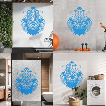 Wall Decals Paster Paper Hamsa Amulet Talisman Lotus Flower Home Removable Without Leaving Glue