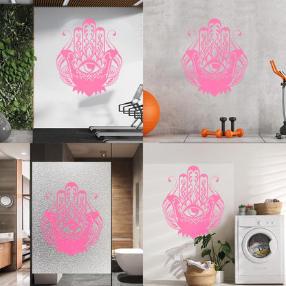 Wall Decals Paster Paper Hamsa Amulet Talisman Lotus Flower Home Removable Without Leaving Glue