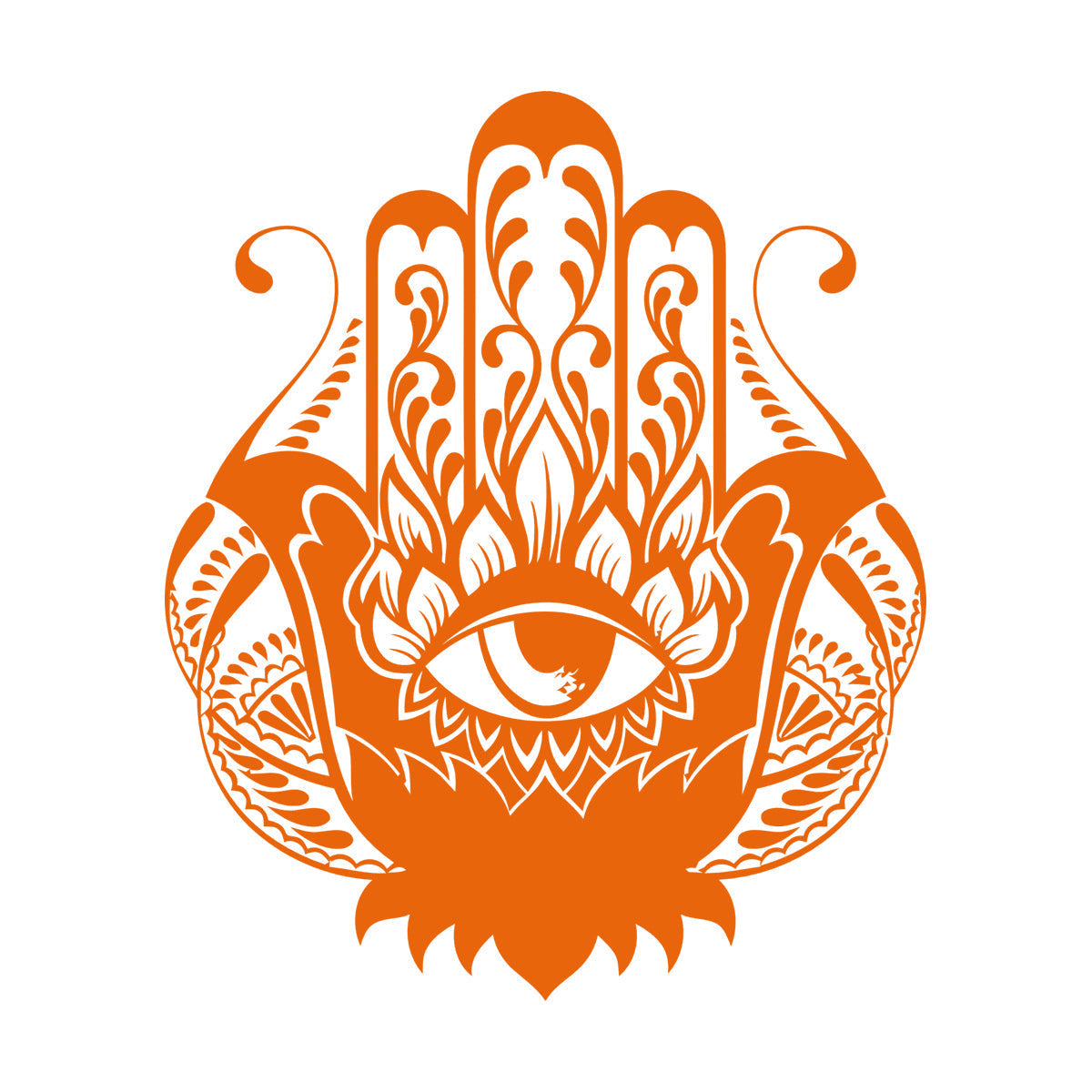 Wall Decals Paster Paper Hamsa Amulet Talisman Lotus Flower Home Removable Without Leaving Glue