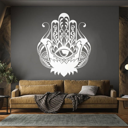 Wall Decals Paster Paper Hamsa Amulet Talisman Lotus Flower Home Removable Without Leaving Glue