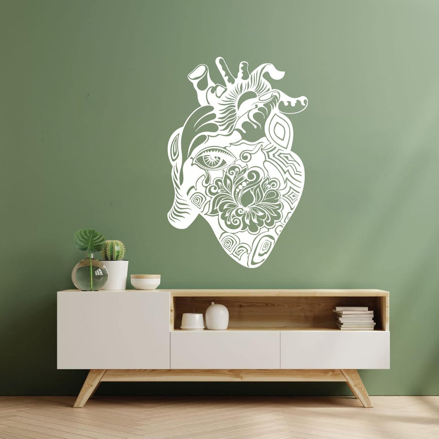 Heart Flower Eye House Engraving Decals Equipped With Transfer Film Kit