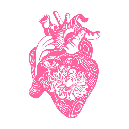 Heart Flower Eye House Engraving Decals Equipped With Transfer Film Kit