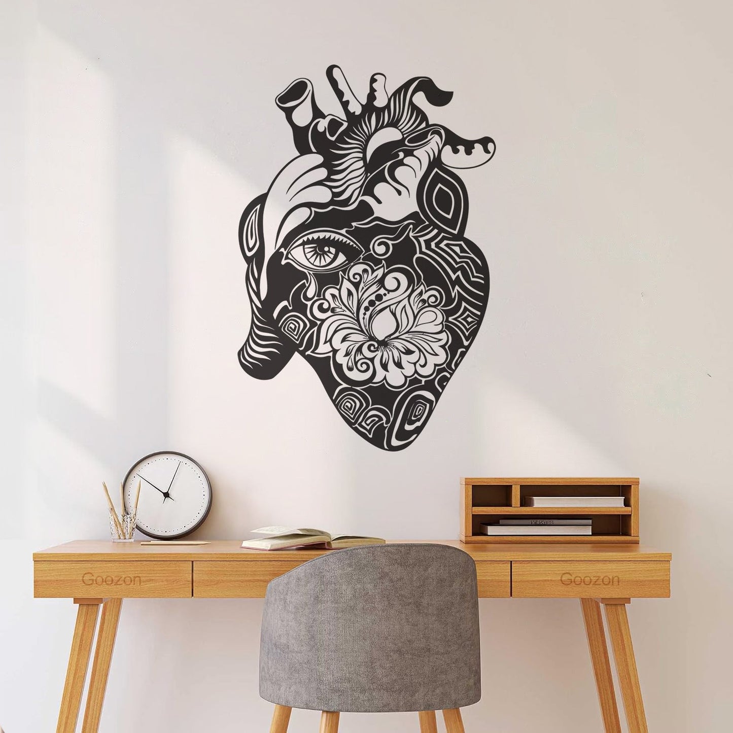 Heart Flower Eye House Engraving Decals Equipped With Transfer Film Kit