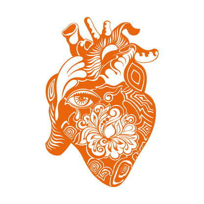 Heart Flower Eye House Engraving Decals Equipped With Transfer Film Kit