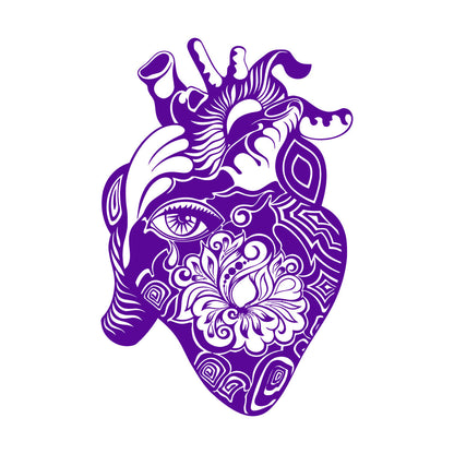 Heart Flower Eye House Engraving Decals Equipped With Transfer Film Kit