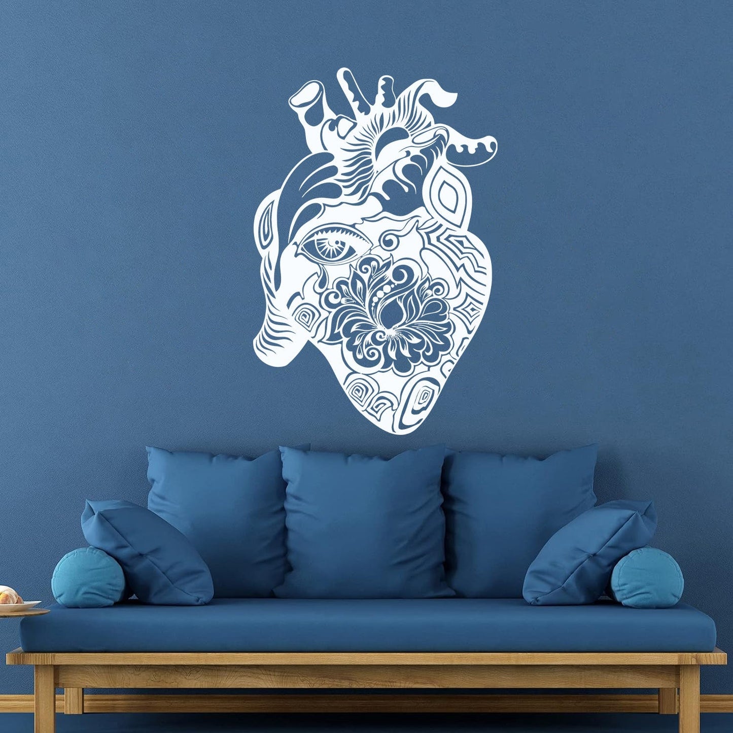 Heart Flower Eye House Engraving Decals Equipped With Transfer Film Kit