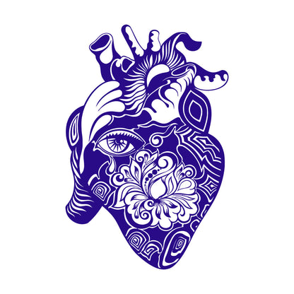 Heart Flower Eye House Engraving Decals Equipped With Transfer Film Kit