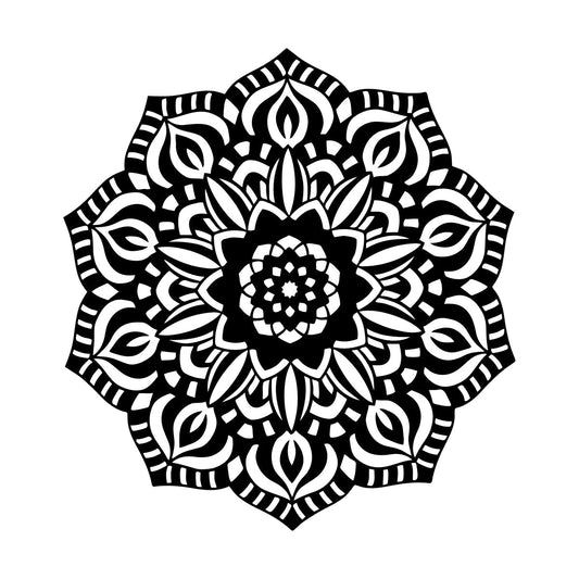 Wall Stickers Paster Paper Hinduism Mandala Yoga Meditation Lotus Flower Art Mural Painting