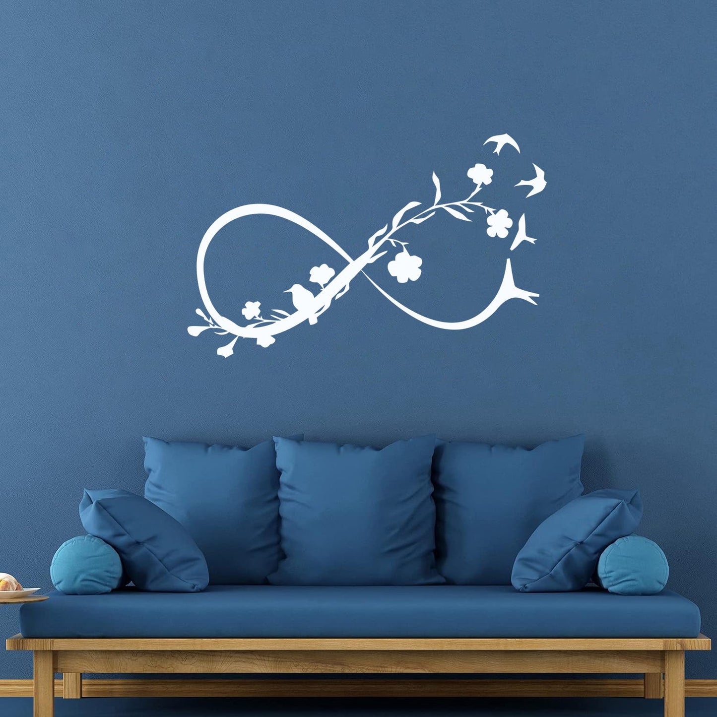 Lettering Decals Infinity Symbol Woman Girl Flowers Birds Wall Beautification