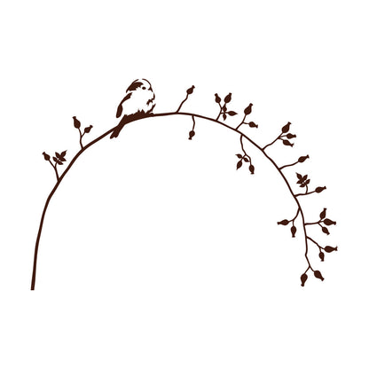 Lettering Decals Little Bird On Branch Flower Natural Animal Personalized Customization