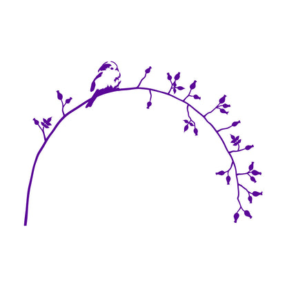 Lettering Decals Little Bird On Branch Flower Natural Animal Personalized Customization