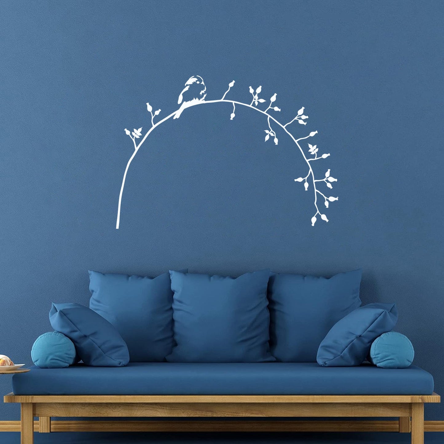 Lettering Decals Little Bird On Branch Flower Natural Animal Personalized Customization