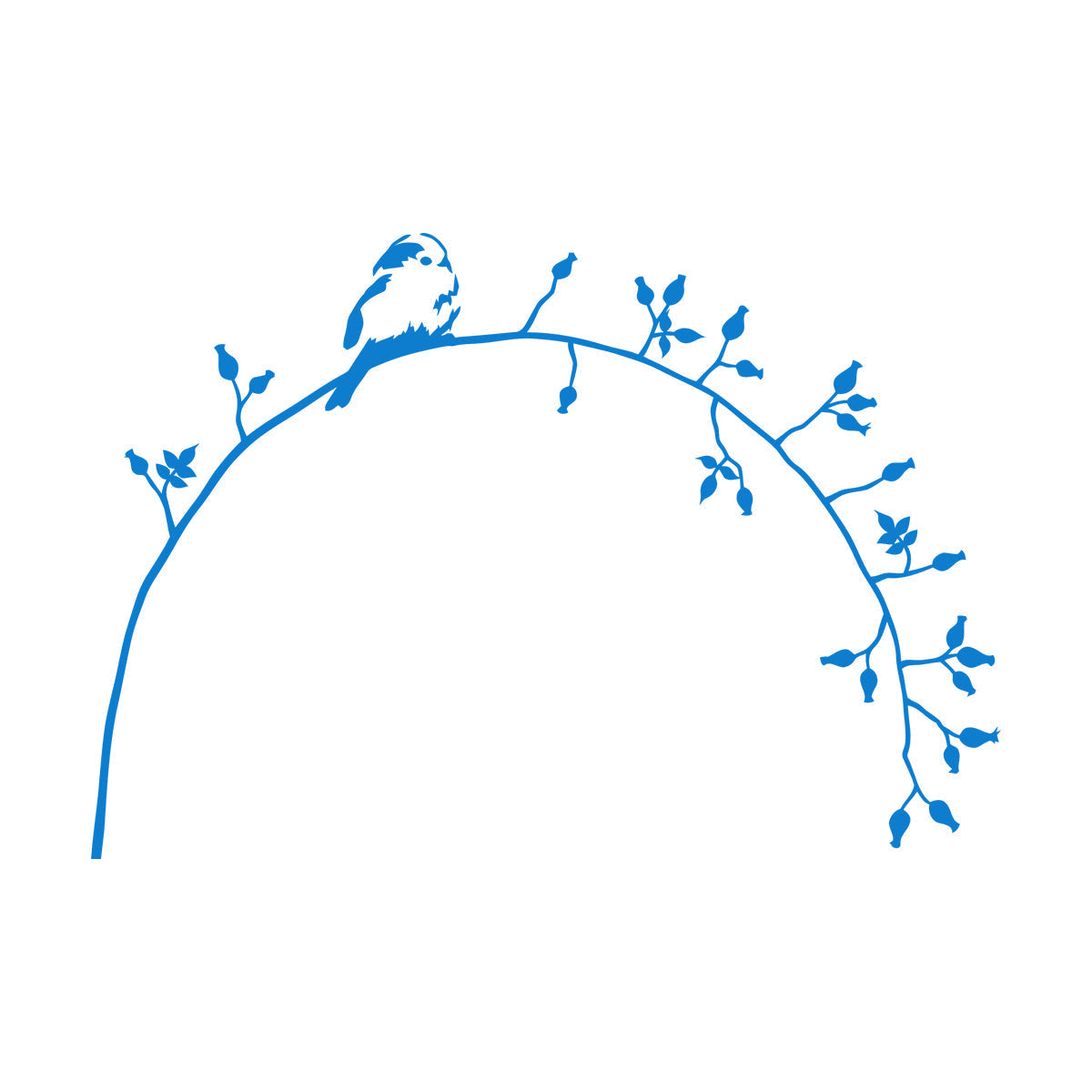 Lettering Decals Little Bird On Branch Flower Natural Animal Personalized Customization