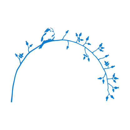 Lettering Decals Little Bird On Branch Flower Natural Animal Personalized Customization