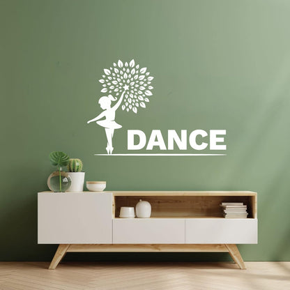 Wall Decals Pvc Little Dancer Flower Pattern Kids Ballet Studio Can Modify And Add Information