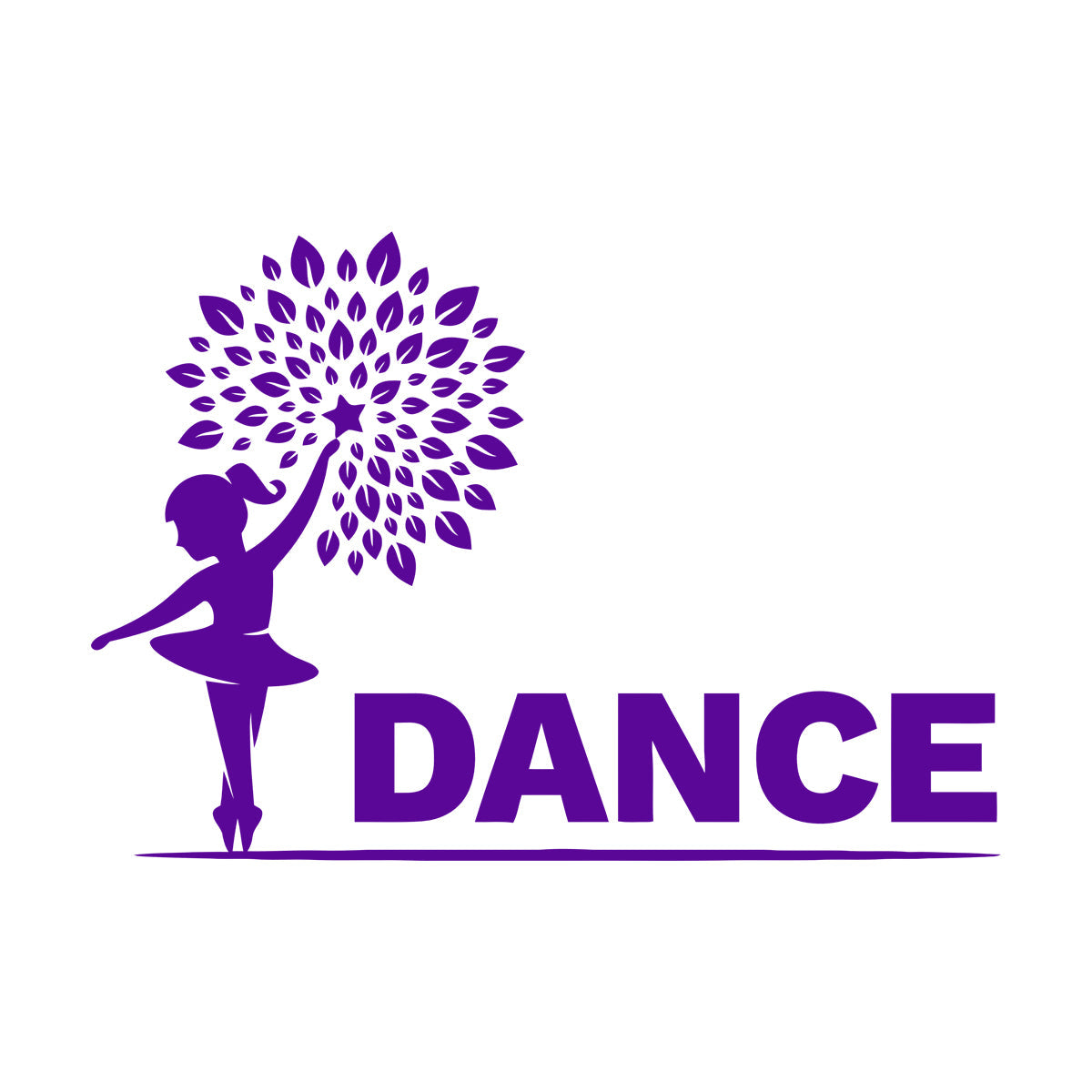 Wall Decals Pvc Little Dancer Flower Pattern Kids Ballet Studio Can Modify And Add Information