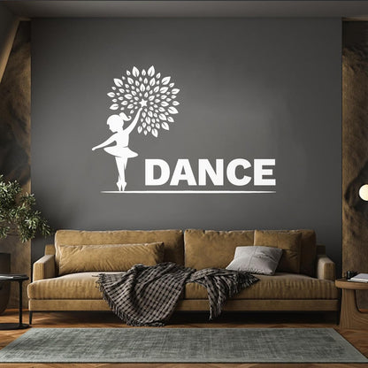 Wall Decals Pvc Little Dancer Flower Pattern Kids Ballet Studio Can Modify And Add Information