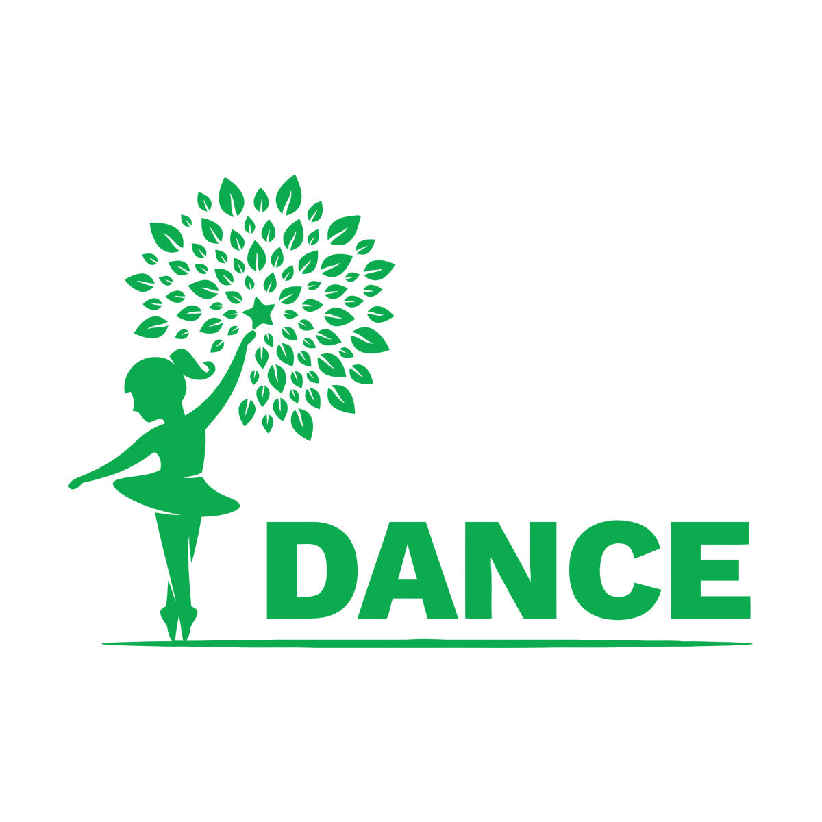 Wall Decals Pvc Little Dancer Flower Pattern Kids Ballet Studio Can Modify And Add Information