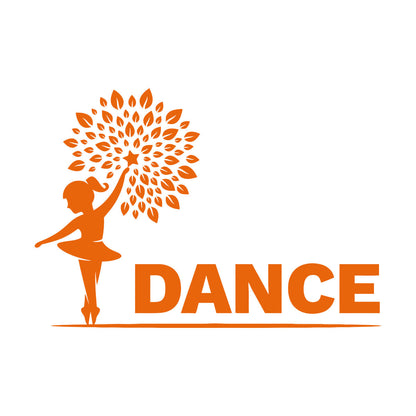 Wall Decals Pvc Little Dancer Flower Pattern Kids Ballet Studio Can Modify And Add Information