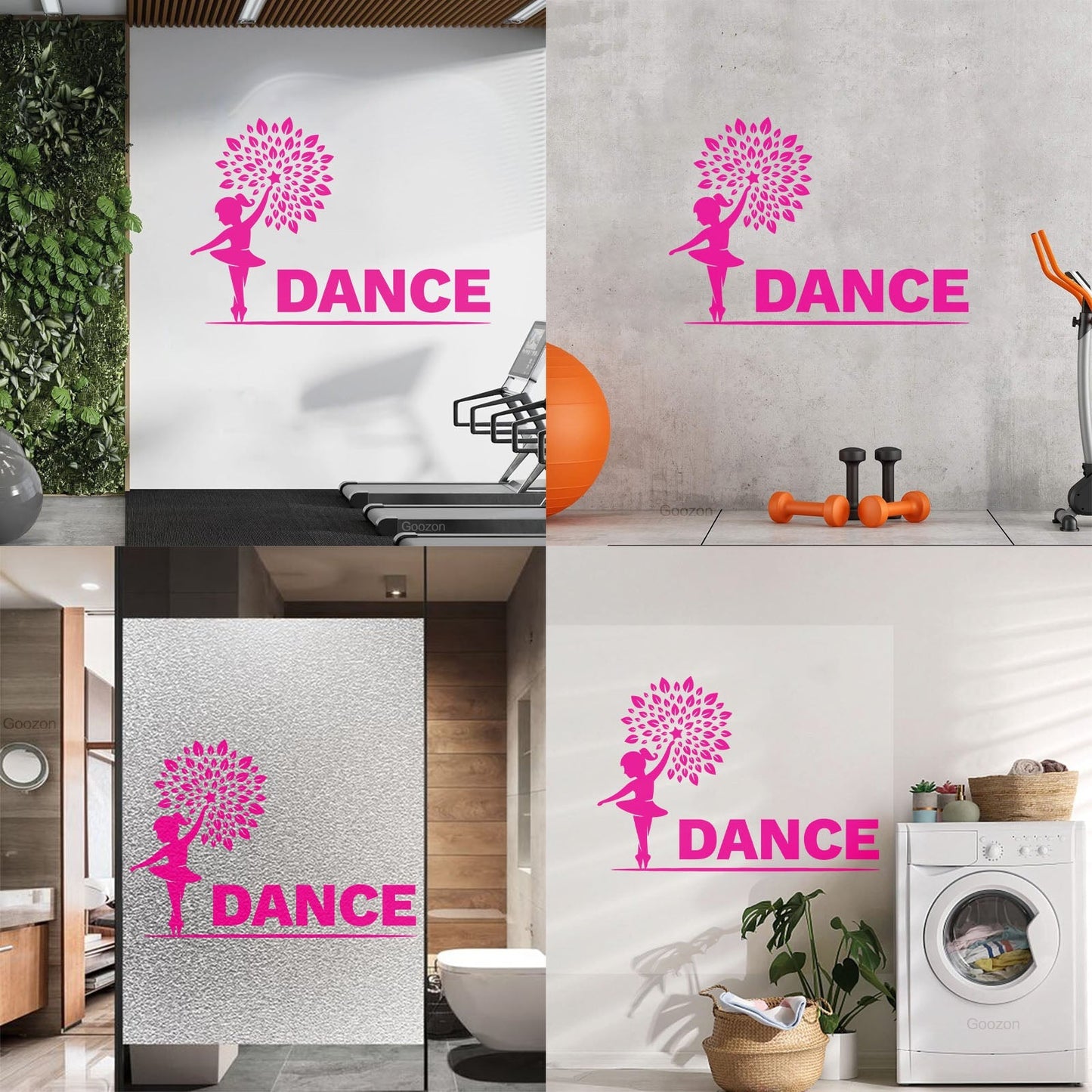 Wall Decals Pvc Little Dancer Flower Pattern Kids Ballet Studio Can Modify And Add Information