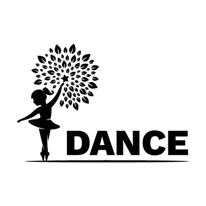 Wall Decals Pvc Little Dancer Flower Pattern Kids Ballet Studio Can Modify And Add Information