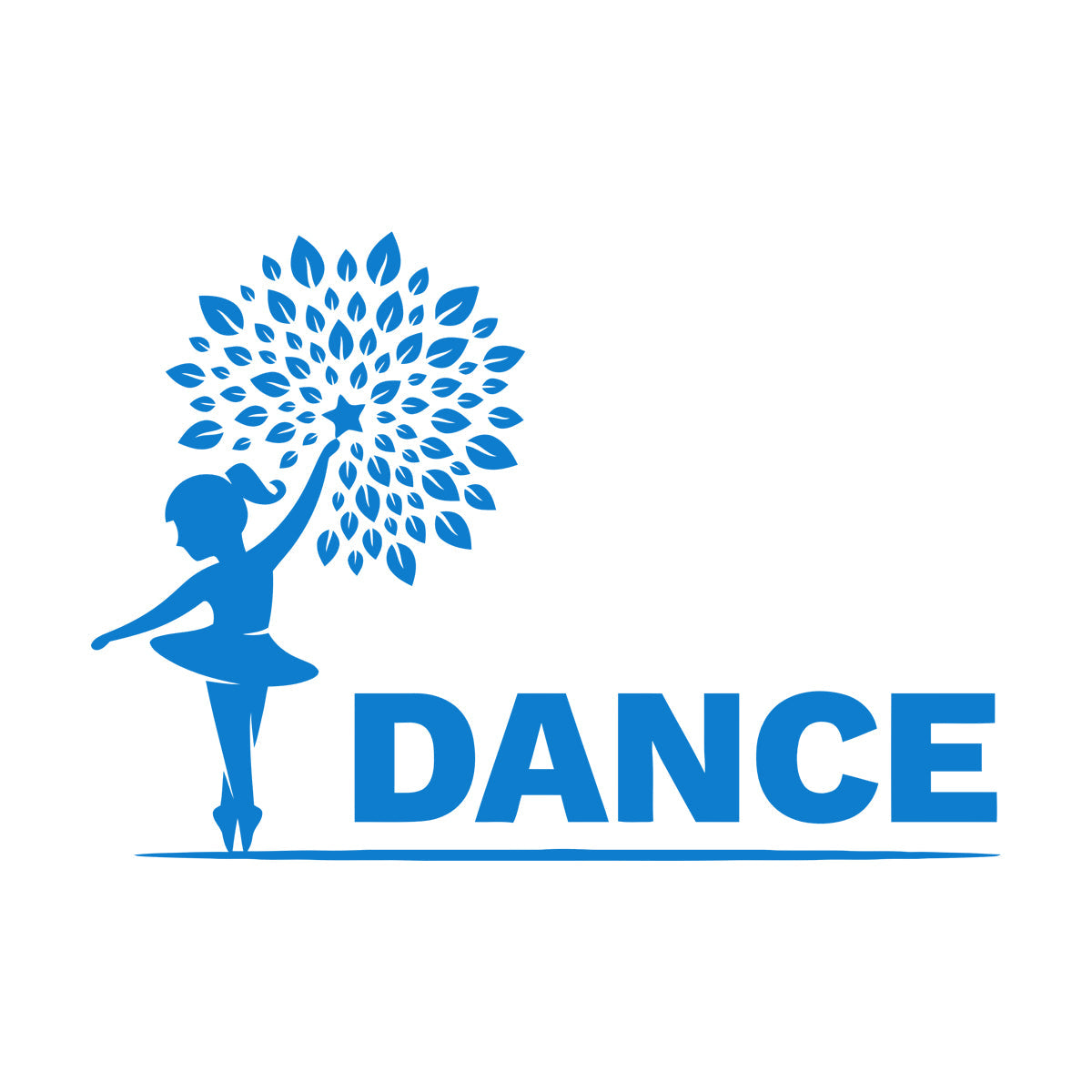Wall Decals Pvc Little Dancer Flower Pattern Kids Ballet Studio Can Modify And Add Information