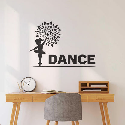 Wall Decals Pvc Little Dancer Flower Pattern Kids Ballet Studio Can Modify And Add Information