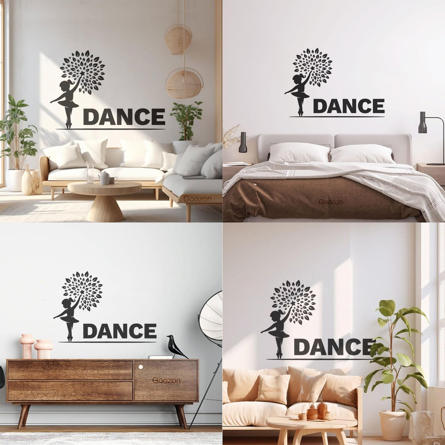 Wall Decals Pvc Little Dancer Flower Pattern Kids Ballet Studio Can Modify And Add Information