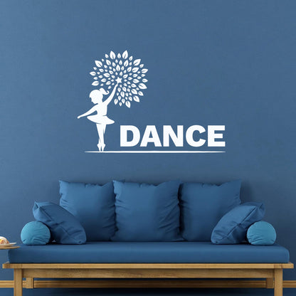 Wall Decals Pvc Little Dancer Flower Pattern Kids Ballet Studio Can Modify And Add Information