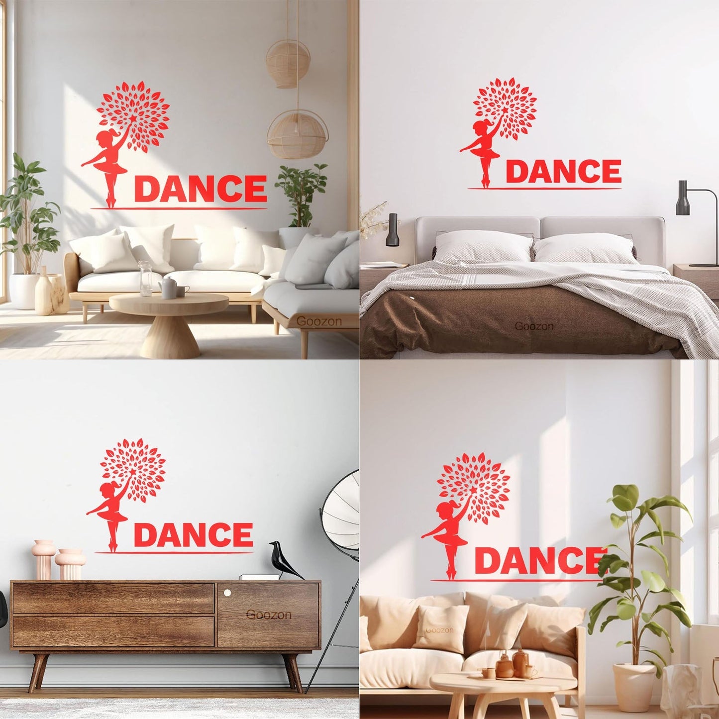 Wall Decals Pvc Little Dancer Flower Pattern Kids Ballet Studio Can Modify And Add Information